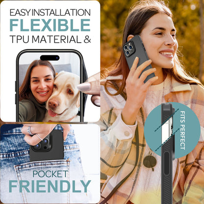 NALIA Silikonhülle für iPhone 16 Pro – Matt & Griffig Soft-Touch – ASTRON (Flexibles TPU Case & Stoßfest) – Marke aus Berlin