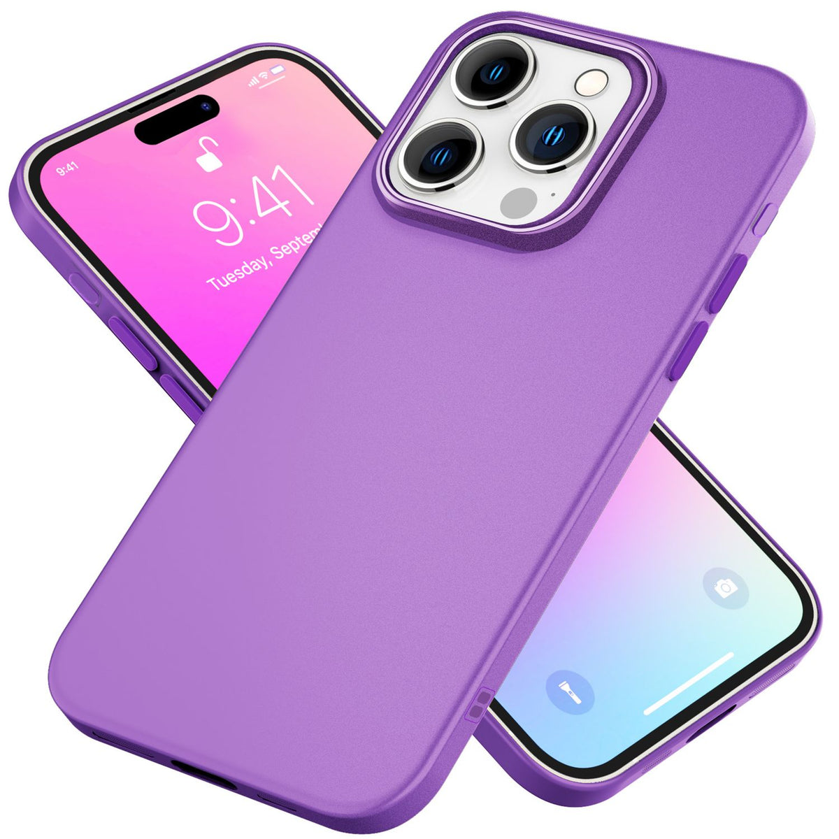NALIA Silikonhülle für iPhone 16 Pro – Matt & Griffig Soft-Touch – ASTRON (Flexibles TPU Case & Stoßfest) – Marke aus Berlin