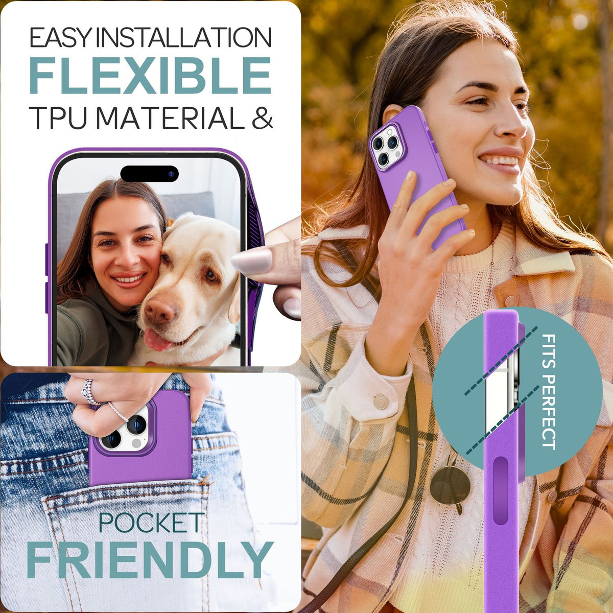 NALIA Silikonhülle für iPhone 16 Pro – Matt & Griffig Soft-Touch – ASTRON (Flexibles TPU Case & Stoßfest) – Marke aus Berlin