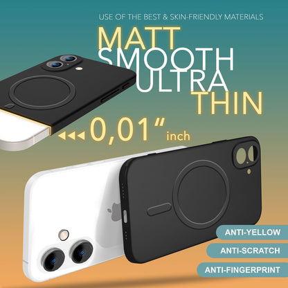 NALIA Ultra-Slim Hardcase für iPhone 16 – MagSafe kompatibel & 0.3mm Dünn – THINIX (Mattes & Schlankes Case) – Marke aus Berlin