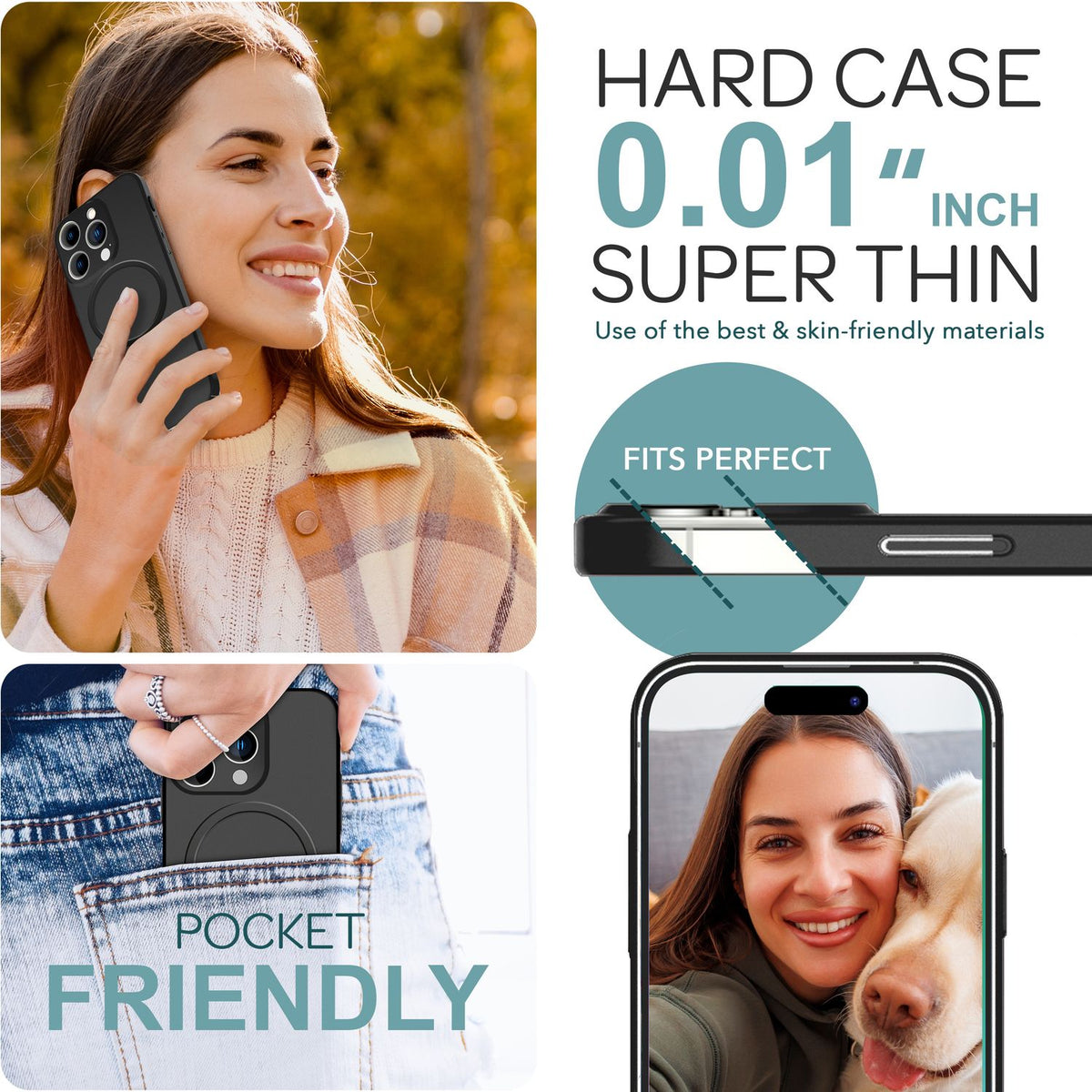 NALIA Ultra-Slim Hardcase für iPhone 16 Pro Max – MagSafe kompatibel & 0.3mm Dünn – THINIX (Mattes & Schlankes Case) – Marke aus Berlin