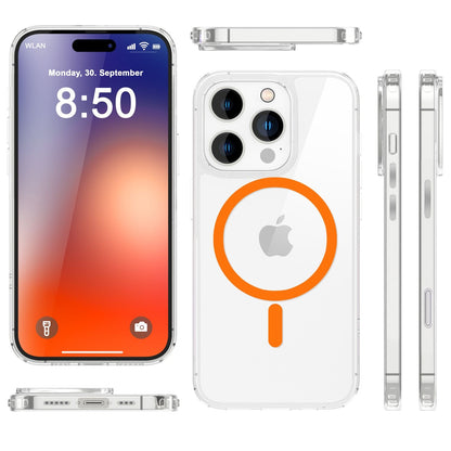 NALIA Neon-Ring Case für iPhone 16 Pro – MagSafe Kompatibel & Nachleuchtend – NIGHT-GLOW (Transparent & Anti-Gelb) – Marke aus Berlin