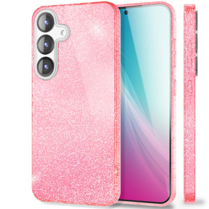 NALIA Glitzerhülle für Samsung Galaxy S25 Plus – Funkelnder Glitzer-Look & Grip – SHINEPOP (Silikon Case) – Marke aus Berlin