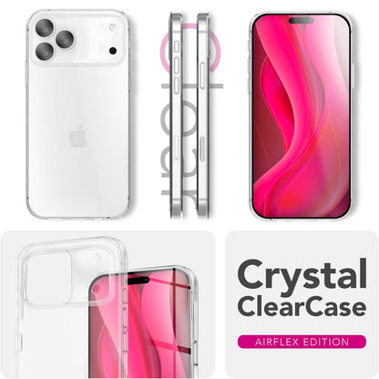 NALIA Transparente Silikonhülle für iPhone 18 Pro / 17 Pro – Anti-Gelb & Rutschfest – GLAZE (Handyhülle Kristallklar, Schlank & Stoßfest) – Marke aus Berlin