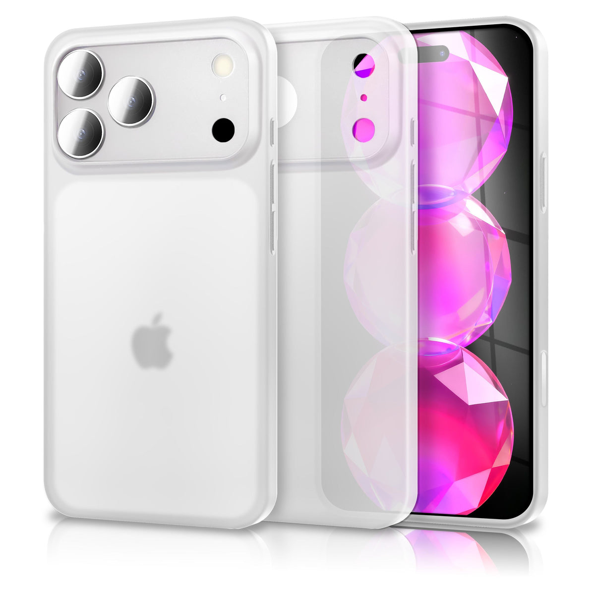 NALIA Ultra Slim Hardcase für iPhone 17 Pro Max – Matt & 0.3mm Dünn – PHANTOM (Dünnes Cover & Kamera-Vollschutz) – Marke aus Berlin