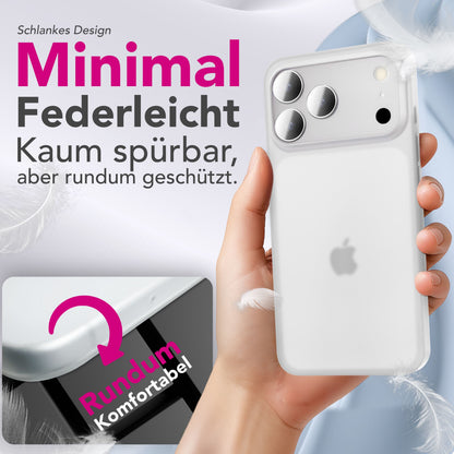 NALIA Ultra Slim Hardcase für iPhone 17 Pro Max – Matt & 0.3mm Dünn – PHANTOM (Dünnes Cover & Kamera-Vollschutz) – Marke aus Berlin