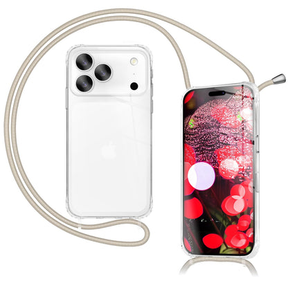 NALIA Handykette für iPhone 18 Pro / 17 Pro – Transparentes Hybrid-Case & Band – HANGIT PRO (Anti-Gelb Rückseite & Verstellbar) – Marke aus Berlin