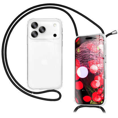 NALIA Handykette für iPhone 18 Pro / 17 Pro – Transparentes Hybrid-Case & Band – HANGIT PRO (Anti-Gelb Rückseite & Verstellbar) – Marke aus Berlin