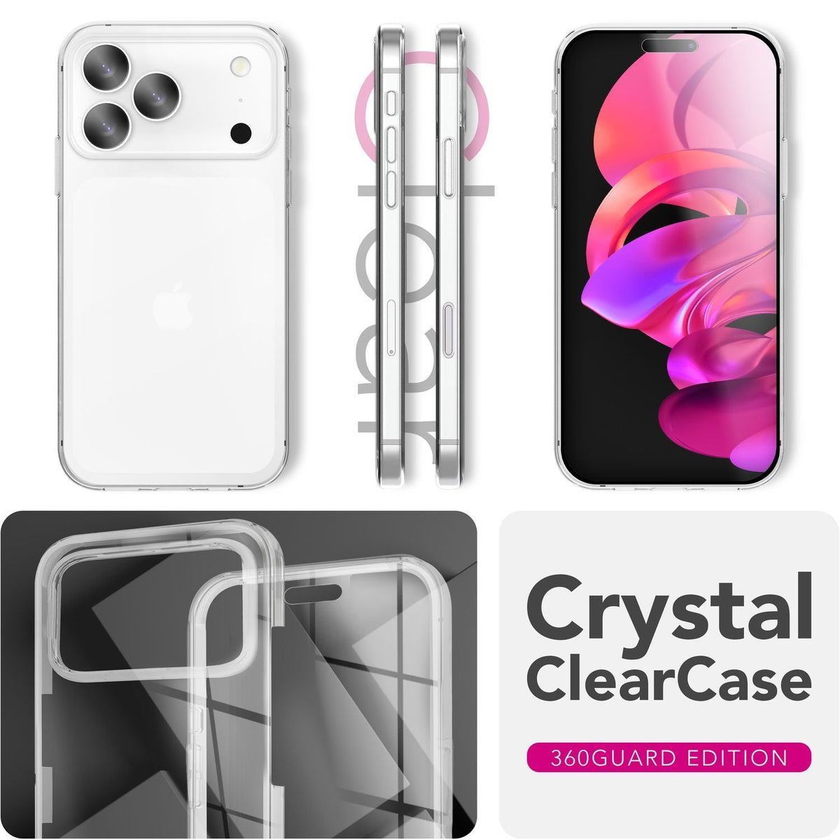 NALIA 360° Hülle für iPhone 18 Pro Max / 17 Pro Max – Vorne & Hinten Schutz – 360GUARD (Full-Body Case) – Marke aus Berlin