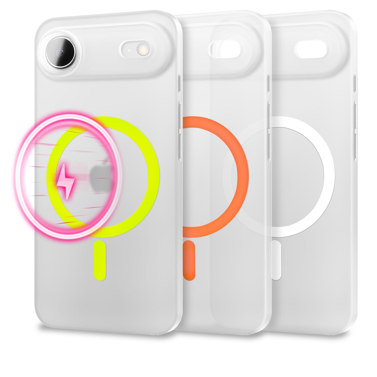 NALIA Ultra Slim Hardcase für iPhone 17 Air – MagSafe Kompatibel & Nachleuchtender Ring – THINIX GLOW (Matt-Transparent & 0,3mm Dünn) – Marke aus Berlin