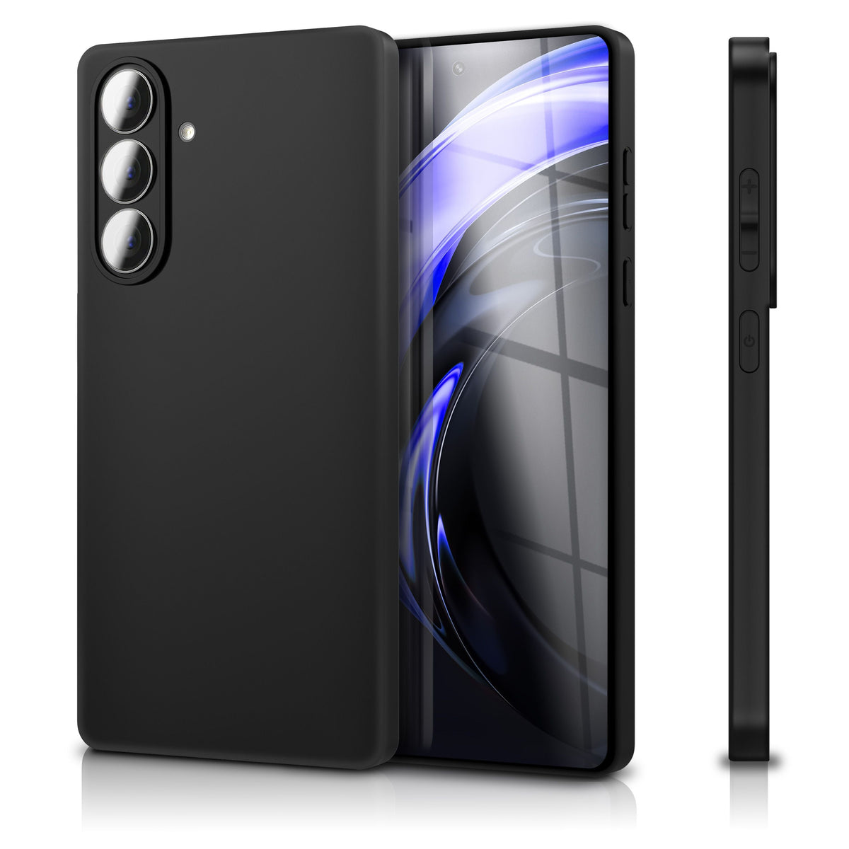 NALIA Matte Silikonhülle für Samsung Galaxy S26 – Slim, Schwarz & Rutschfest – STRIDER (Soft Case, Kameraschutz & Stoßfest) – Marke aus Berlin
