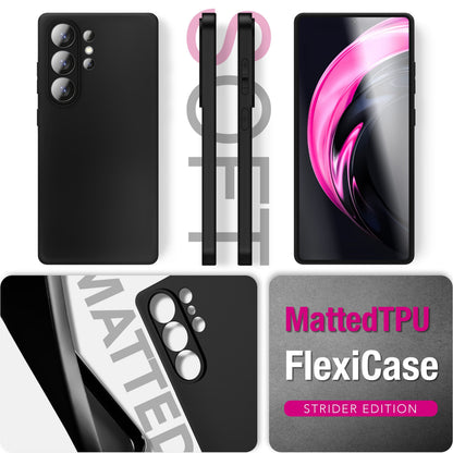 NALIA Matte Silikonhülle für Samsung Galaxy S26 Ultra – Slim, Schwarz & Rutschfest – STRIDER (Soft Case, Kameraschutz & Stoßfest) – Marke aus Berlin