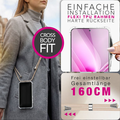 NALIA Handykette für Samsung Galaxy S26 Ultra – Transparentes Hybrid-Case & Band – HANGIT PRO (Anti-Gelb Rückseite & Verstellbar) – Marke aus Berlin