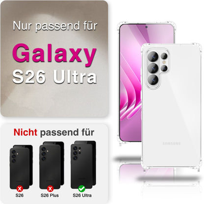 NALIA Handykette für Samsung Galaxy S26 Ultra – Transparentes Hybrid-Case & Band – HANGIT PRO (Anti-Gelb Rückseite & Verstellbar) – Marke aus Berlin