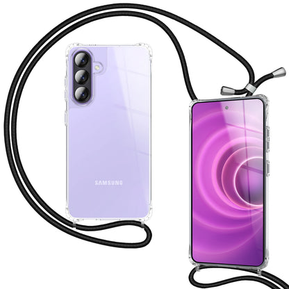 NALIA Handykette für Samsung Galaxy A57 – Transparentes Hybrid-Case & Band – HANGIT PRO (Anti-Gelb Rückseite & Verstellbar) – Marke aus Berlin