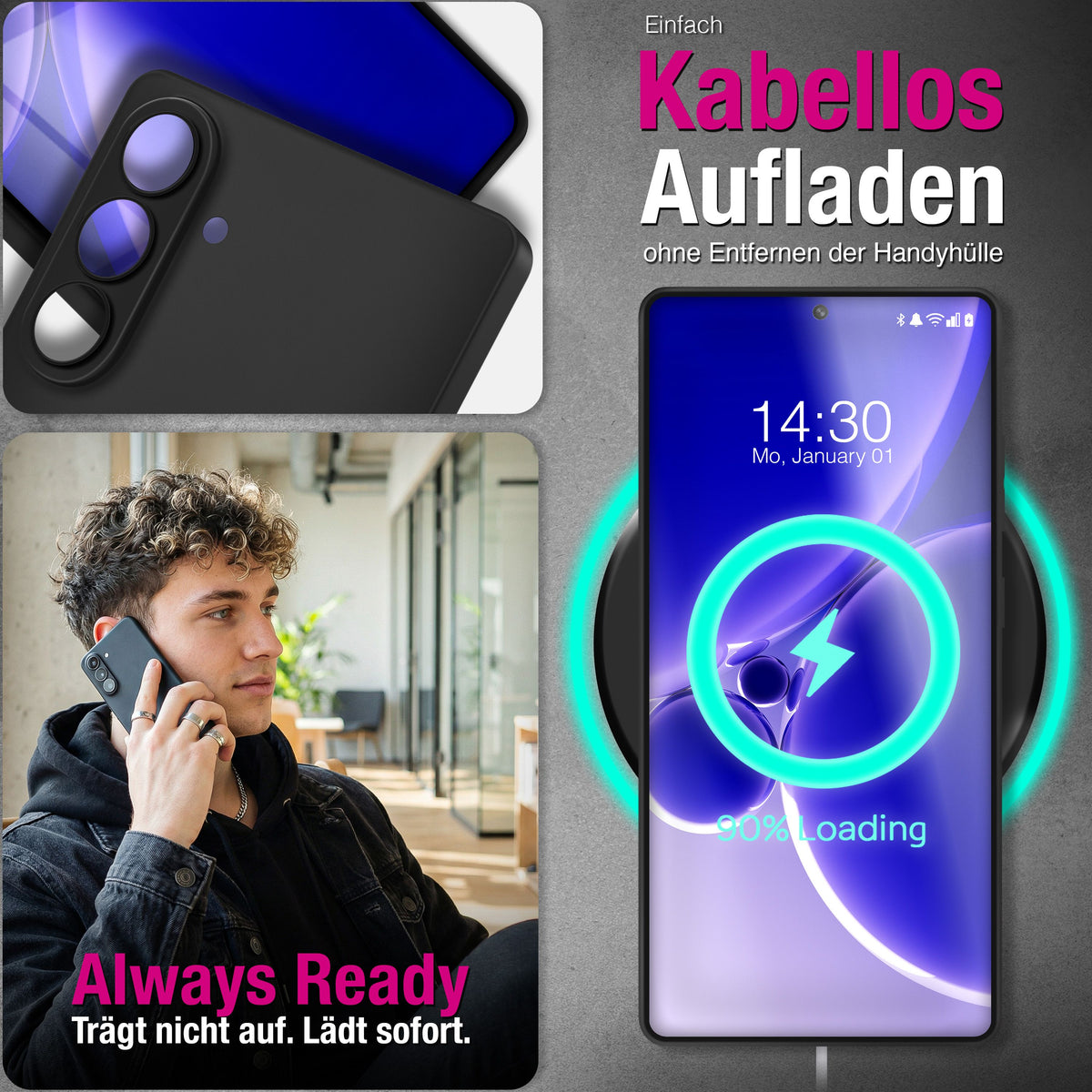 NALIA Ultra Slim Hardcase für Samsung Galaxy S26 – Matt & 0.3mm Dünn – PHANTOM (Dünnes Cover & Kamera-Vollschutz) – Marke aus Berlin