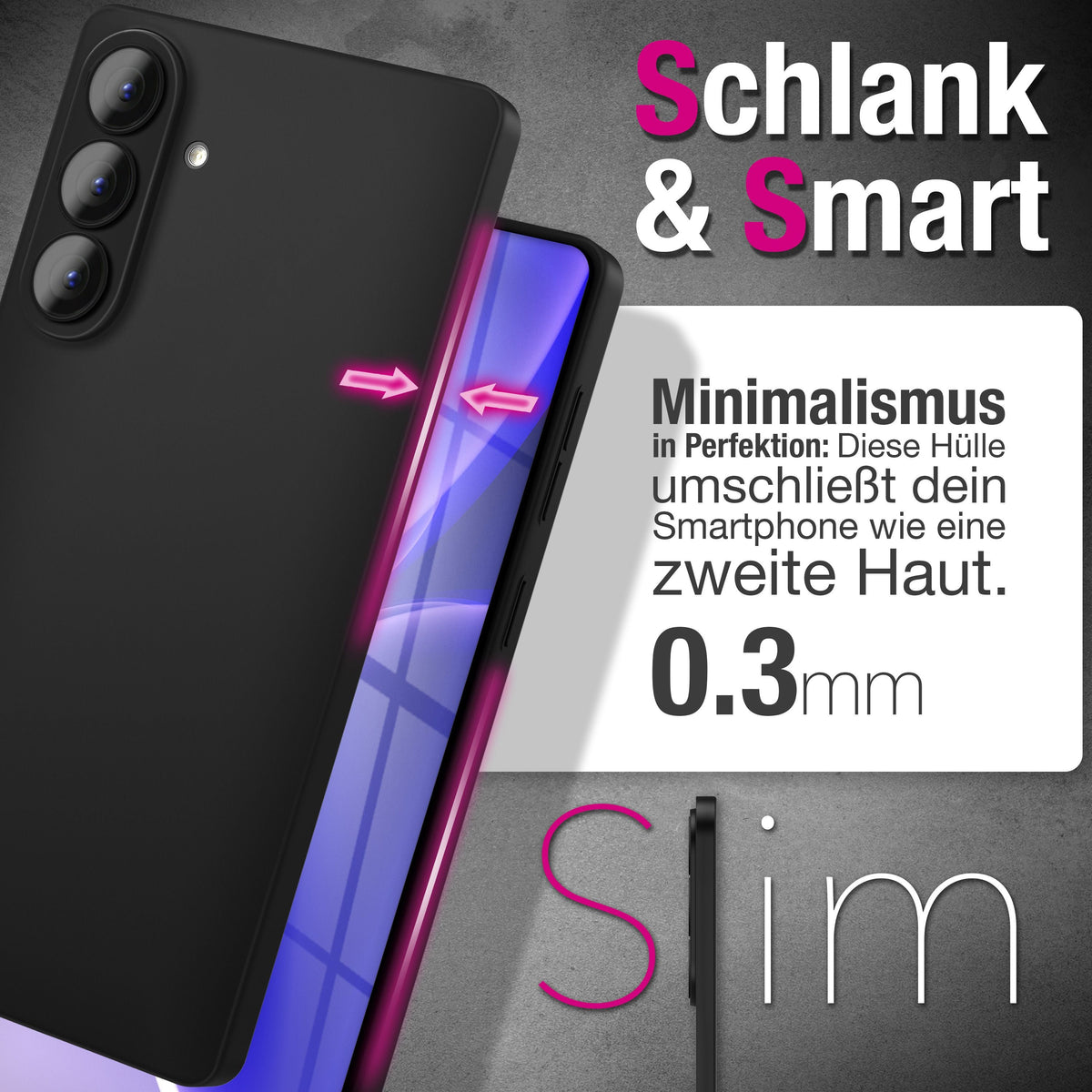 NALIA Ultra Slim Hardcase für Samsung Galaxy S26 – Matt & 0.3mm Dünn – PHANTOM (Dünnes Cover & Kamera-Vollschutz) – Marke aus Berlin