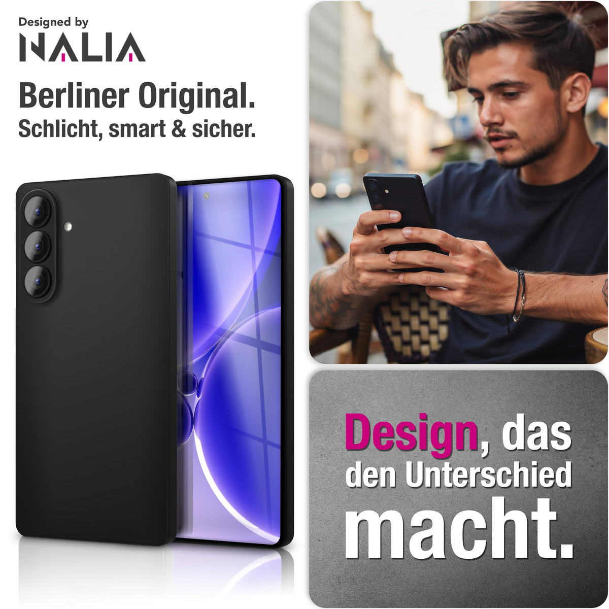 NALIA Ultra Slim Hardcase für Samsung Galaxy S26 – Matt & 0.3mm Dünn – PHANTOM (Dünnes Cover & Kamera-Vollschutz) – Marke aus Berlin