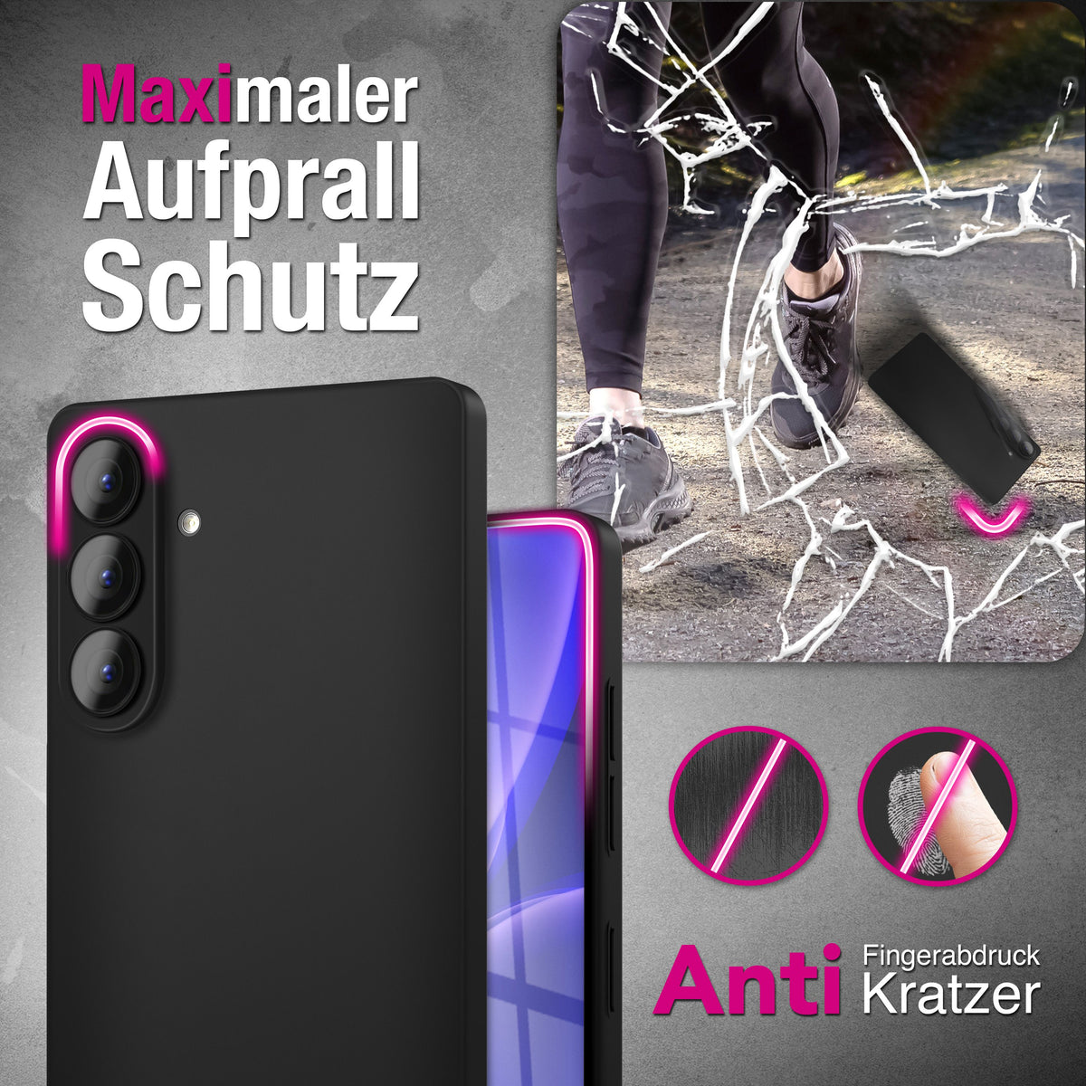 NALIA Ultra Slim Hardcase für Samsung Galaxy S26 – Matt & 0.3mm Dünn – PHANTOM (Dünnes Cover & Kamera-Vollschutz) – Marke aus Berlin