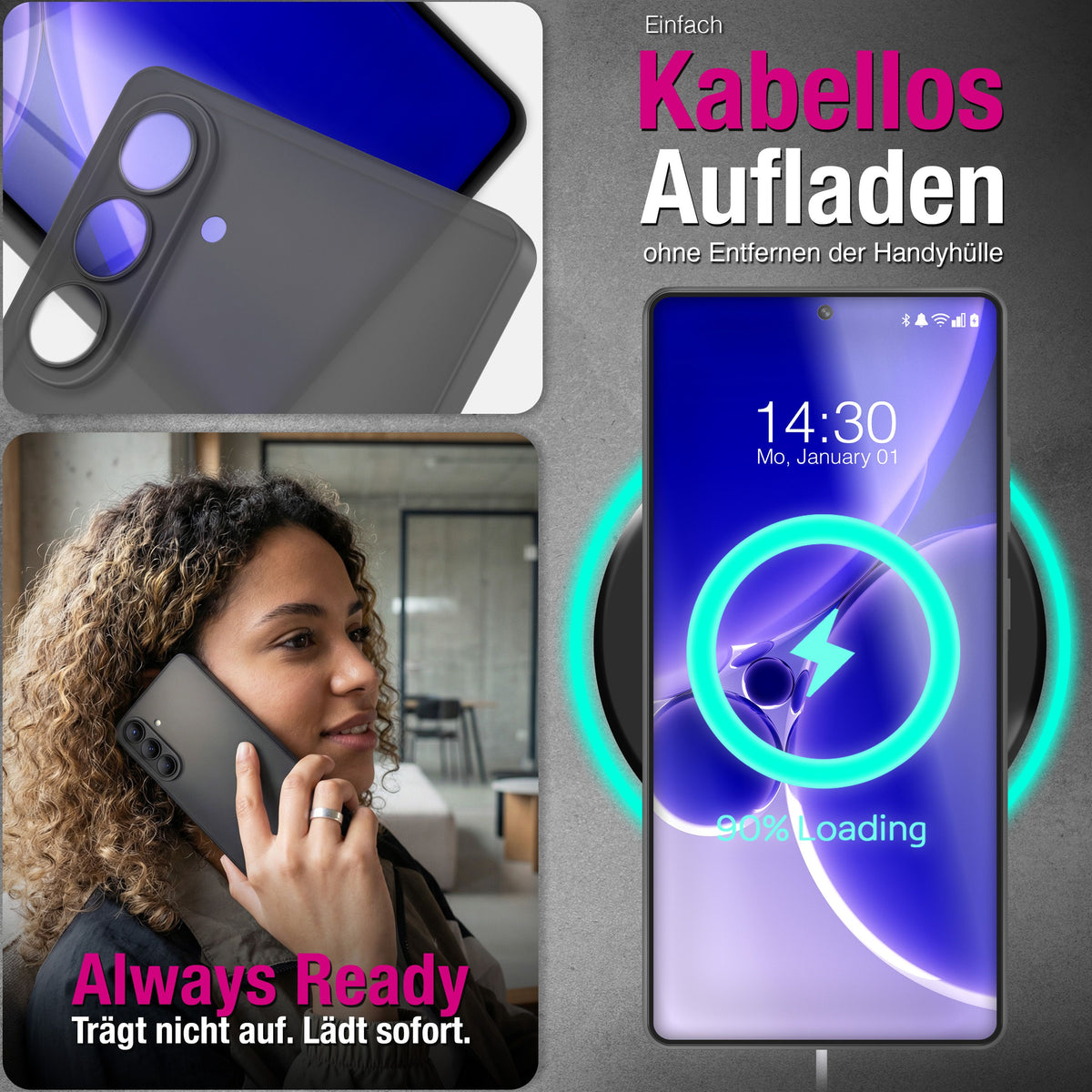 NALIA Ultra Slim Hardcase für Samsung Galaxy S26 – Matt & 0.3mm Dünn – PHANTOM (Dünnes Cover & Kamera-Vollschutz) – Marke aus Berlin