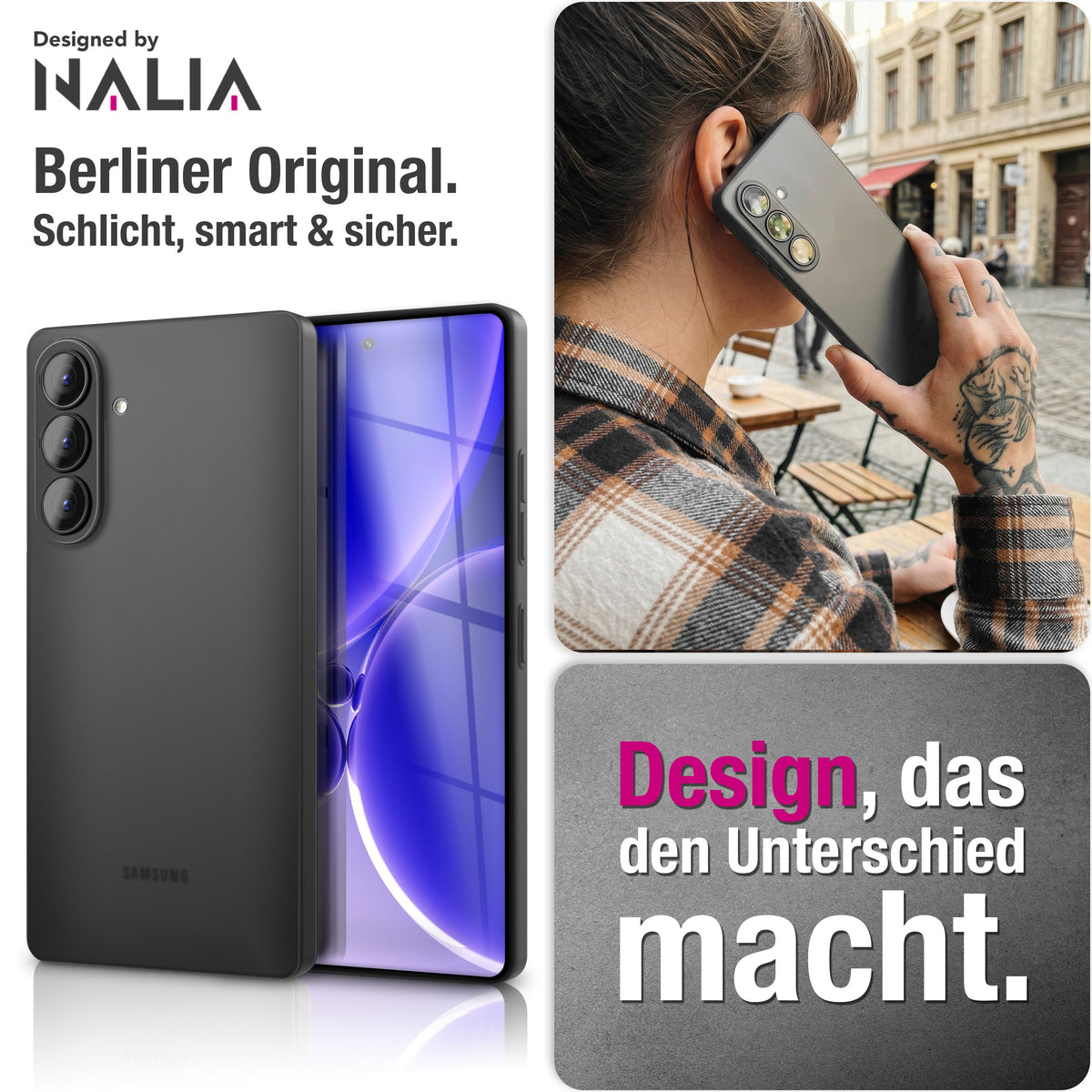 NALIA Ultra Slim Hardcase für Samsung Galaxy S26 – Matt & 0.3mm Dünn – PHANTOM (Dünnes Cover & Kamera-Vollschutz) – Marke aus Berlin