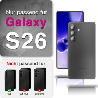 NALIA Ultra Slim Hardcase für Samsung Galaxy S26 – Matt & 0.3mm Dünn – PHANTOM (Dünnes Cover & Kamera-Vollschutz) – Marke aus Berlin