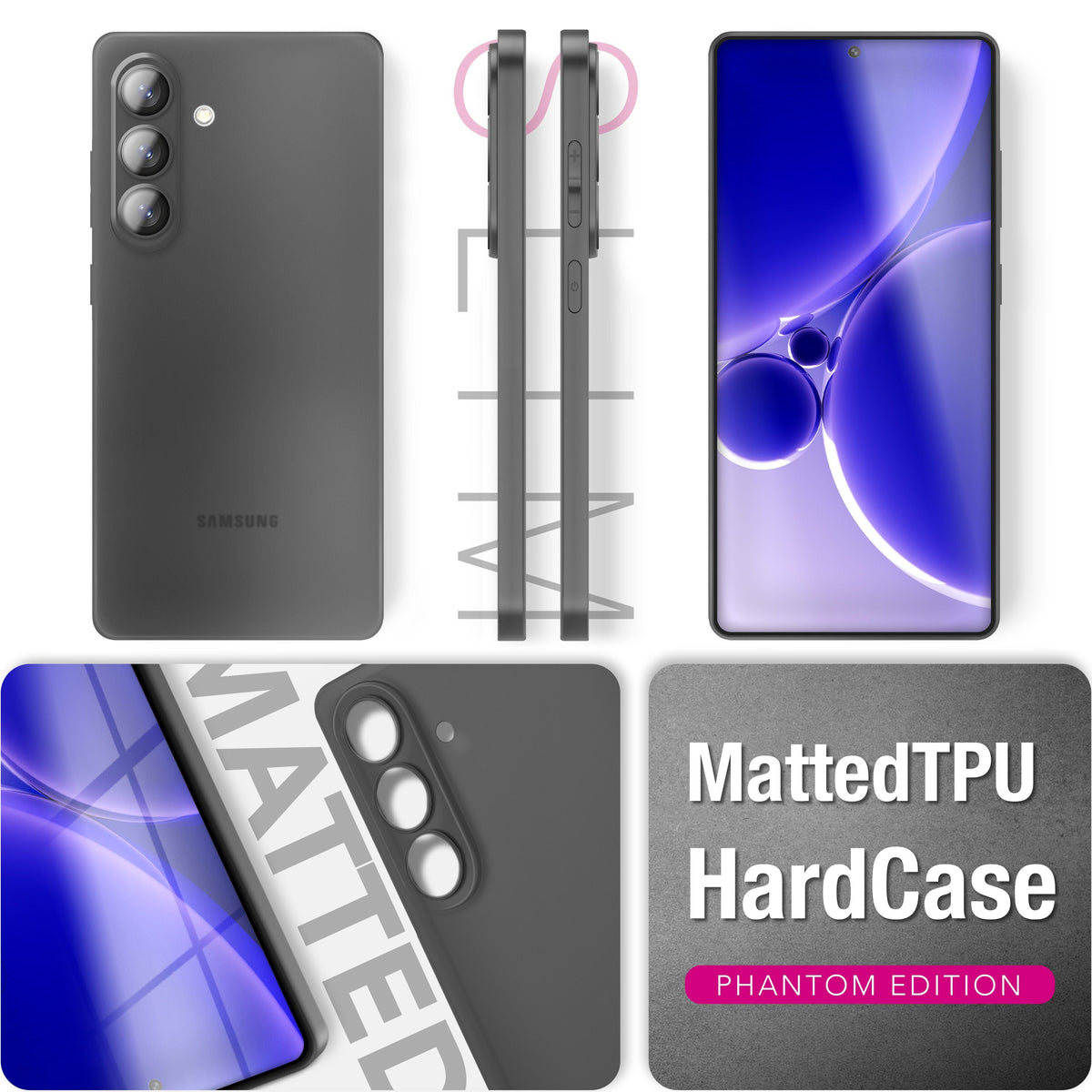 NALIA Ultra Slim Hardcase für Samsung Galaxy S26 – Matt & 0.3mm Dünn – PHANTOM (Dünnes Cover & Kamera-Vollschutz) – Marke aus Berlin