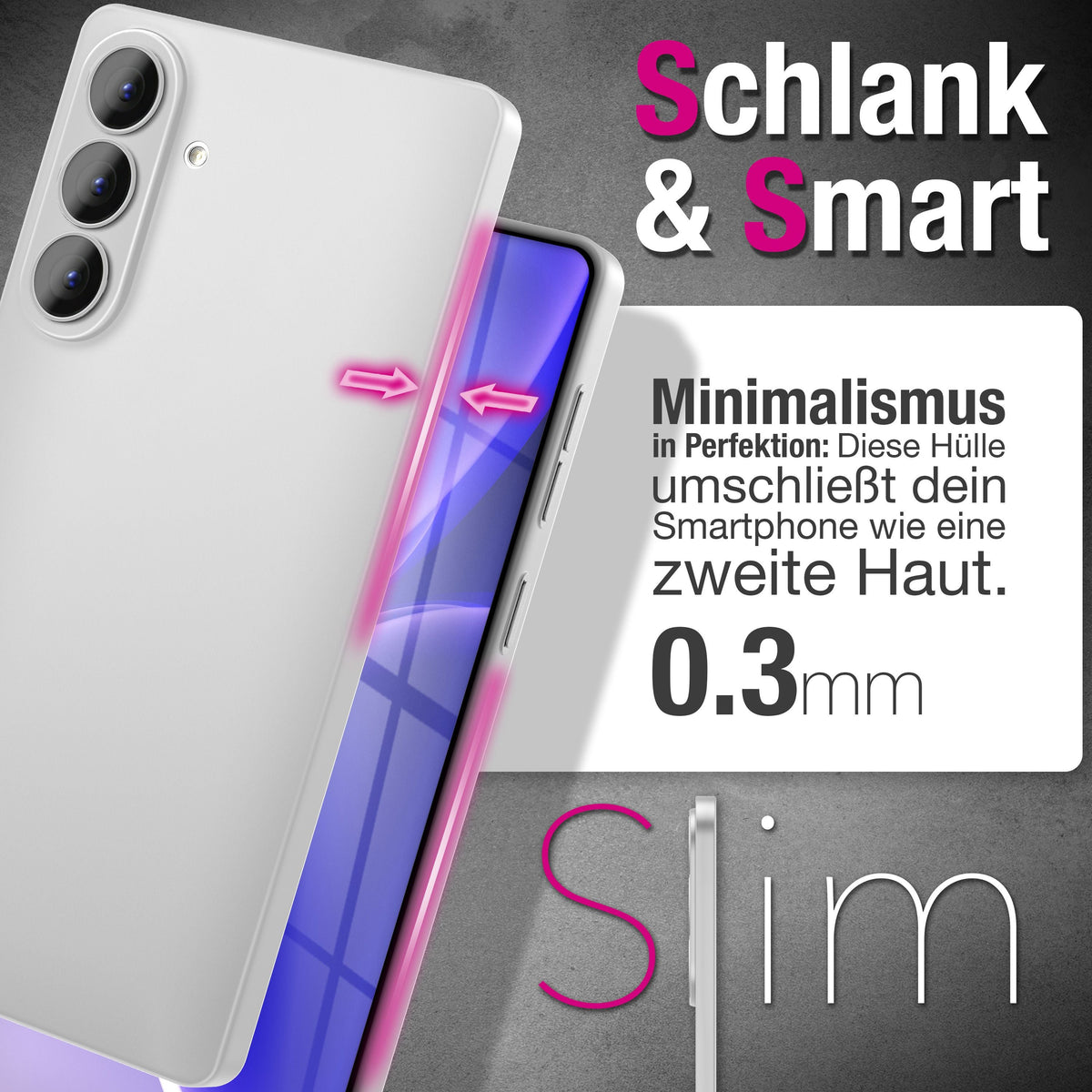 NALIA Ultra Slim Hardcase für Samsung Galaxy S26 – Matt & 0.3mm Dünn – PHANTOM (Dünnes Cover & Kamera-Vollschutz) – Marke aus Berlin
