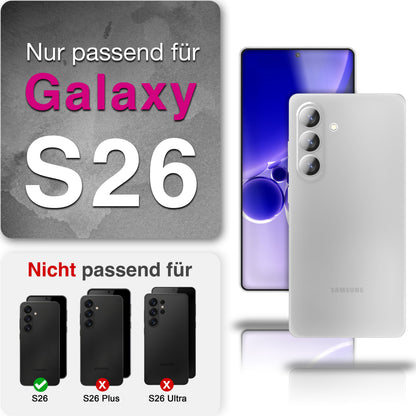 NALIA Ultra Slim Hardcase für Samsung Galaxy S26 – Matt & 0.3mm Dünn – PHANTOM (Dünnes Cover & Kamera-Vollschutz) – Marke aus Berlin