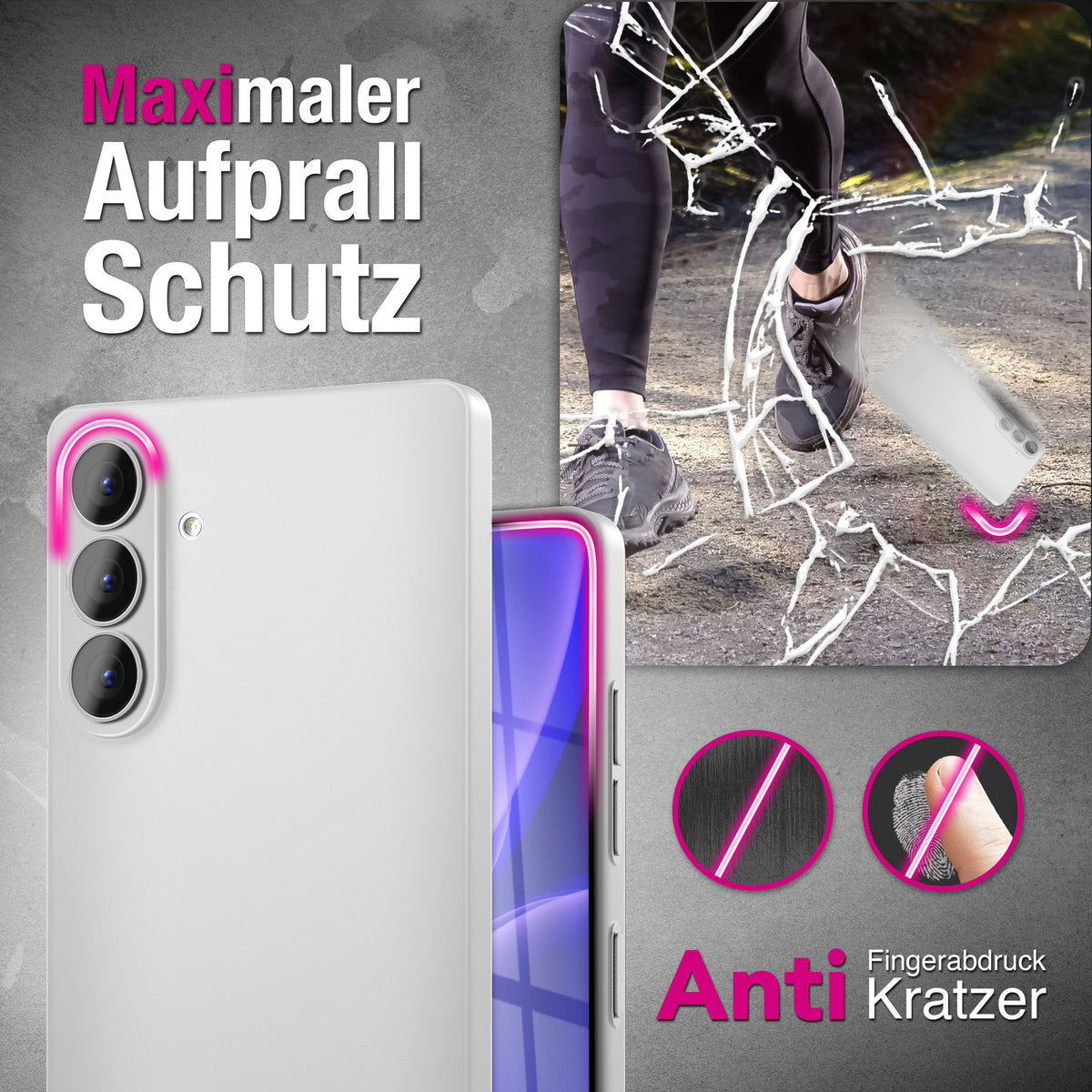 NALIA Ultra Slim Hardcase für Samsung Galaxy S26 – Matt & 0.3mm Dünn – PHANTOM (Dünnes Cover & Kamera-Vollschutz) – Marke aus Berlin