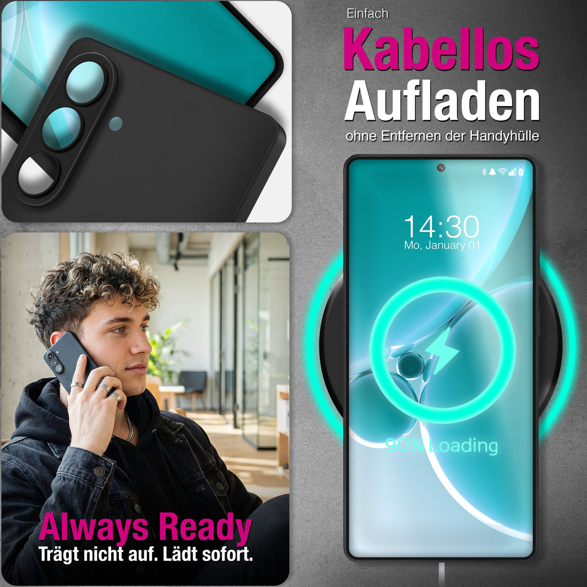 NALIA Ultra Slim Hardcase für Samsung Galaxy S26 Plus – Matt & 0.3mm Dünn – PHANTOM (Dünnes Cover & Kamera-Vollschutz) – Marke aus Berlin