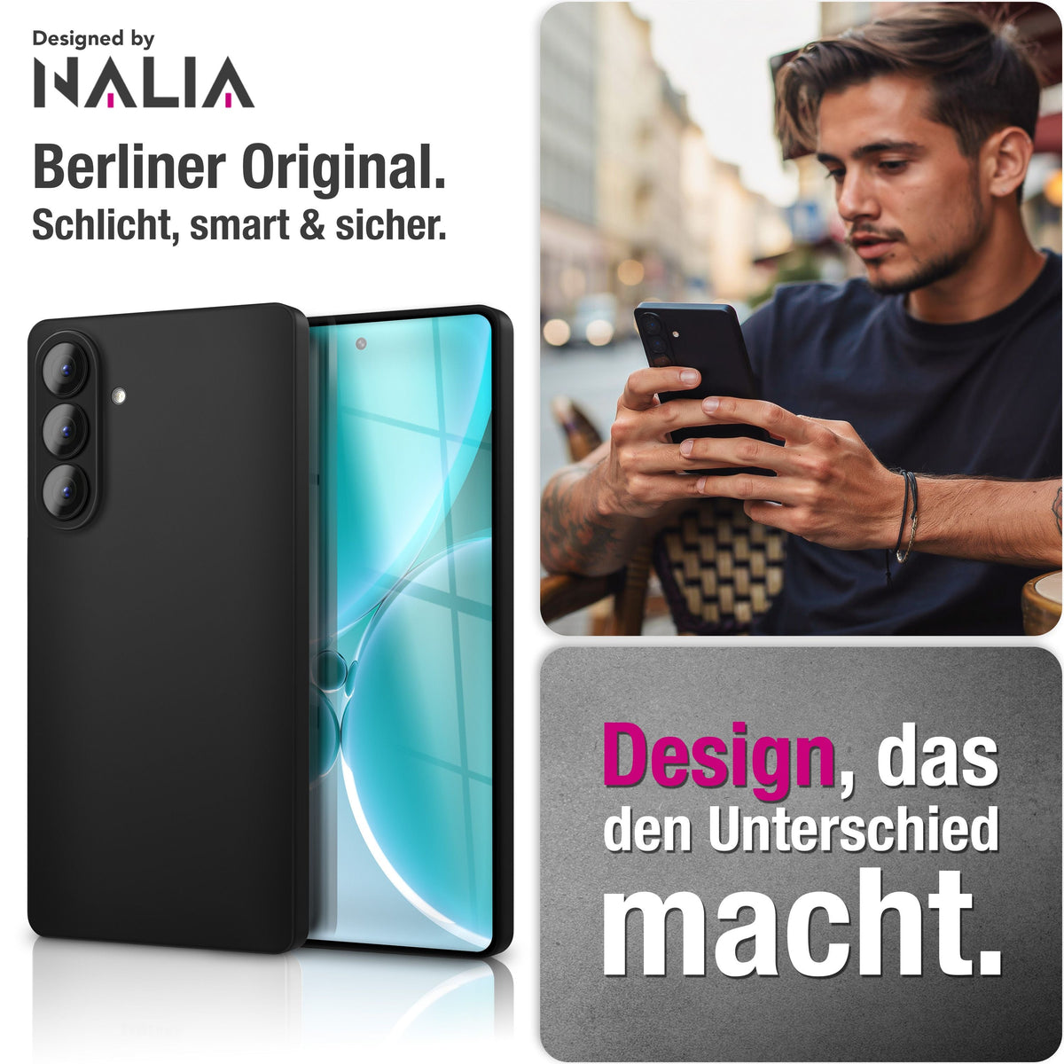 NALIA Ultra Slim Hardcase für Samsung Galaxy S26 Plus – Matt & 0.3mm Dünn – PHANTOM (Dünnes Cover & Kamera-Vollschutz) – Marke aus Berlin