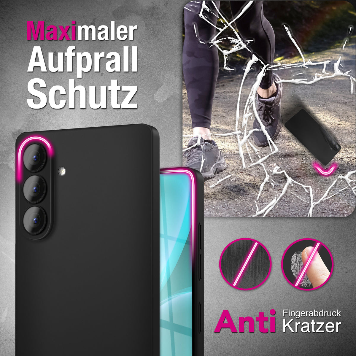 NALIA Ultra Slim Hardcase für Samsung Galaxy S26 Plus – Matt & 0.3mm Dünn – PHANTOM (Dünnes Cover & Kamera-Vollschutz) – Marke aus Berlin