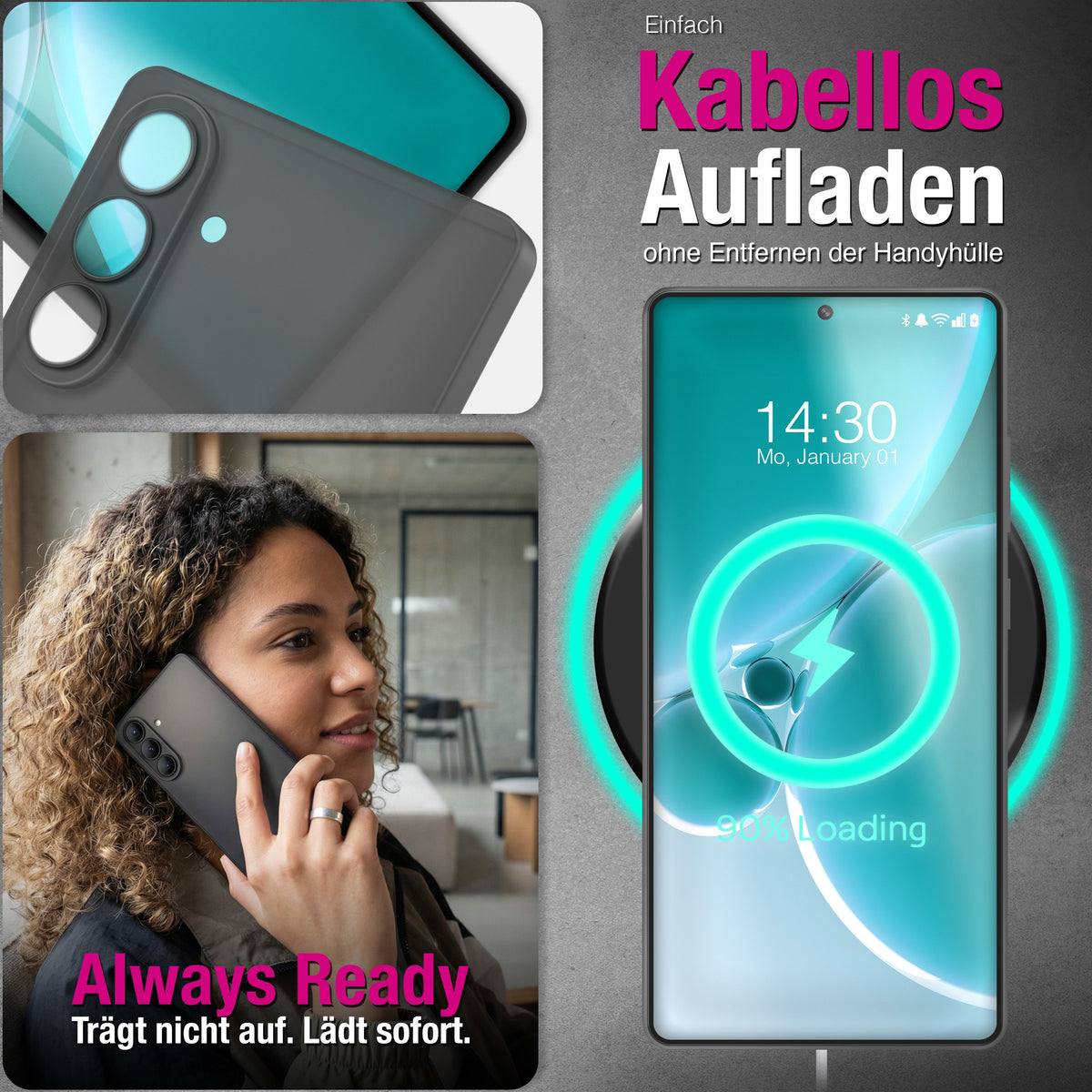 NALIA Ultra Slim Hardcase für Samsung Galaxy S26 Plus – Matt & 0.3mm Dünn – PHANTOM (Dünnes Cover & Kamera-Vollschutz) – Marke aus Berlin