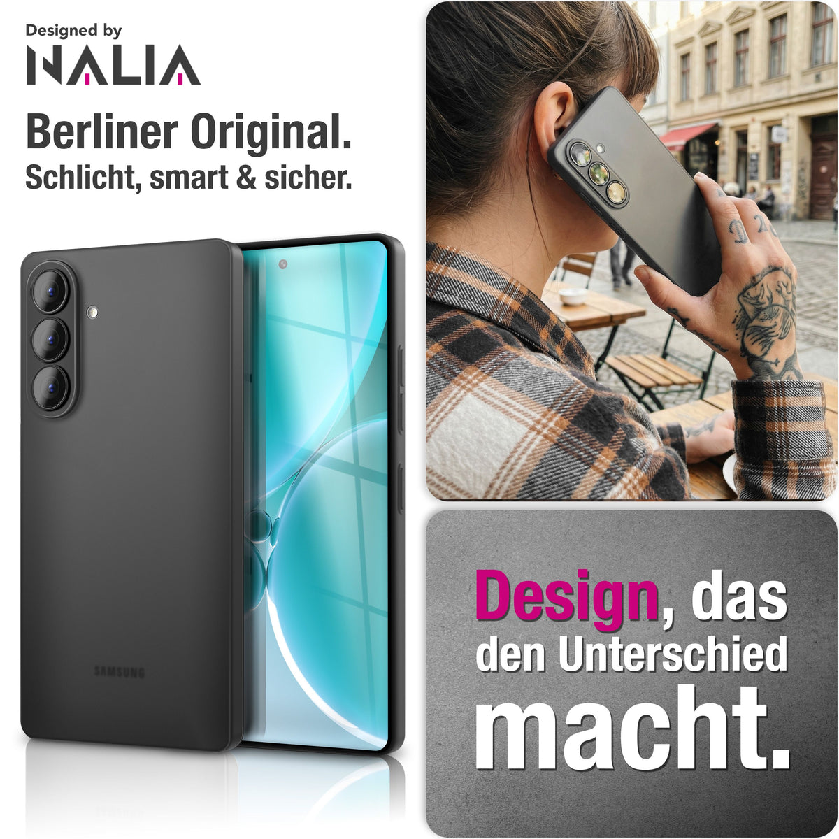 NALIA Ultra Slim Hardcase für Samsung Galaxy S26 Plus – Matt & 0.3mm Dünn – PHANTOM (Dünnes Cover & Kamera-Vollschutz) – Marke aus Berlin