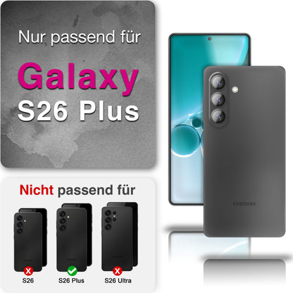 NALIA Ultra Slim Hardcase für Samsung Galaxy S26 Plus – Matt & 0.3mm Dünn – PHANTOM (Dünnes Cover & Kamera-Vollschutz) – Marke aus Berlin