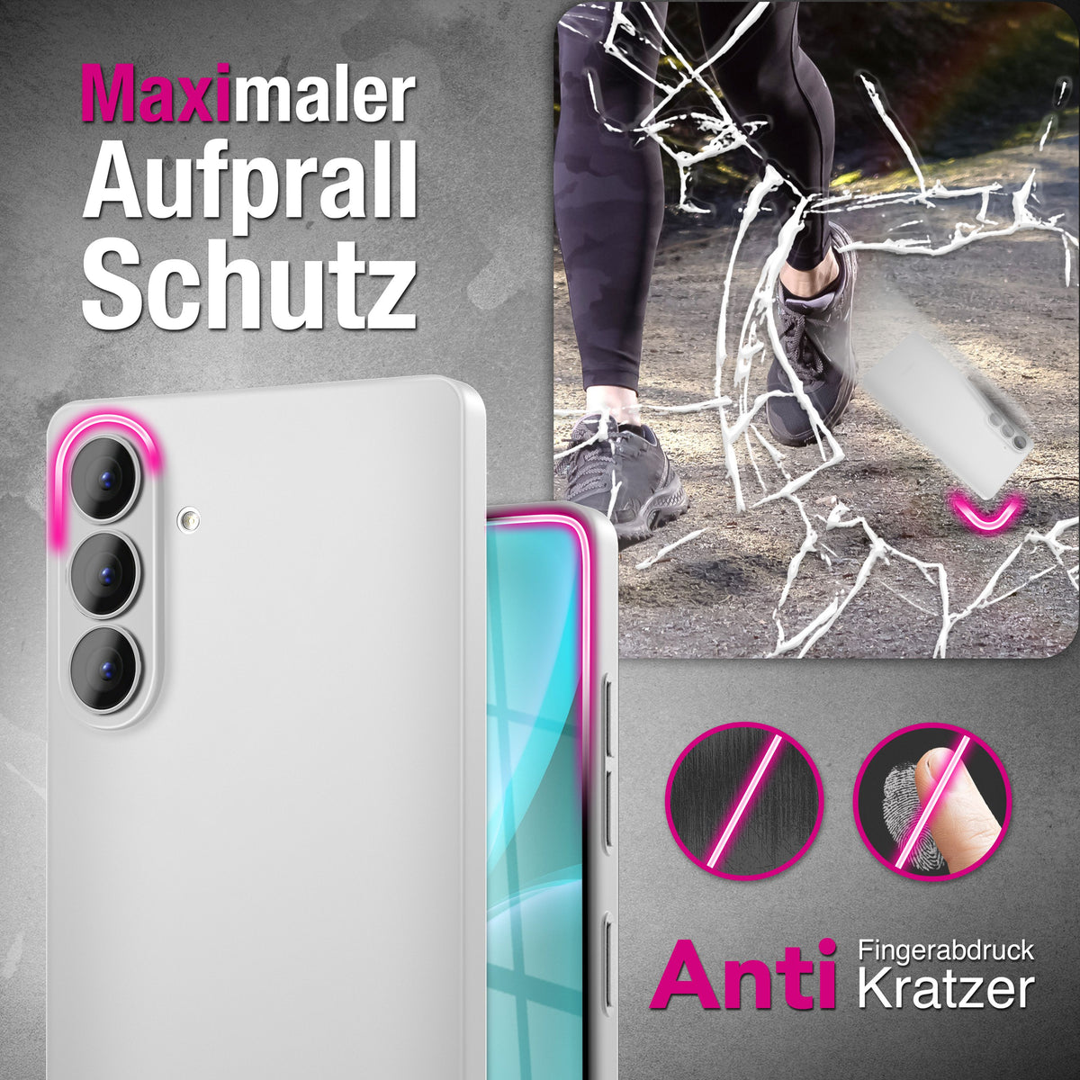 NALIA Ultra Slim Hardcase für Samsung Galaxy S26 Plus – Matt & 0.3mm Dünn – PHANTOM (Dünnes Cover & Kamera-Vollschutz) – Marke aus Berlin