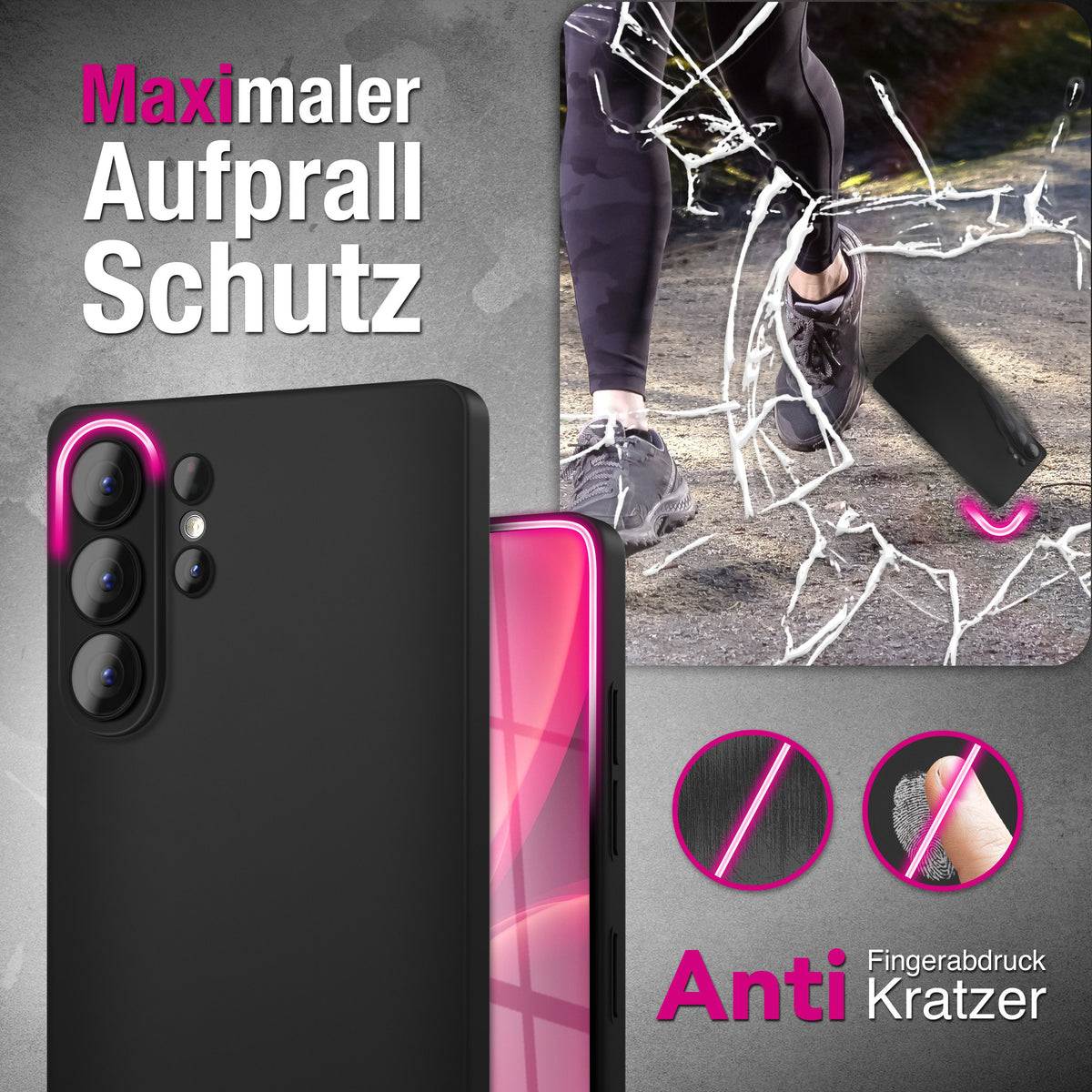 NALIA Ultra Slim Hardcase für Samsung Galaxy S26 Ultra – Matt & 0.3mm Dünn – PHANTOM (Dünnes Cover & Kamera-Vollschutz) – Marke aus Berlin