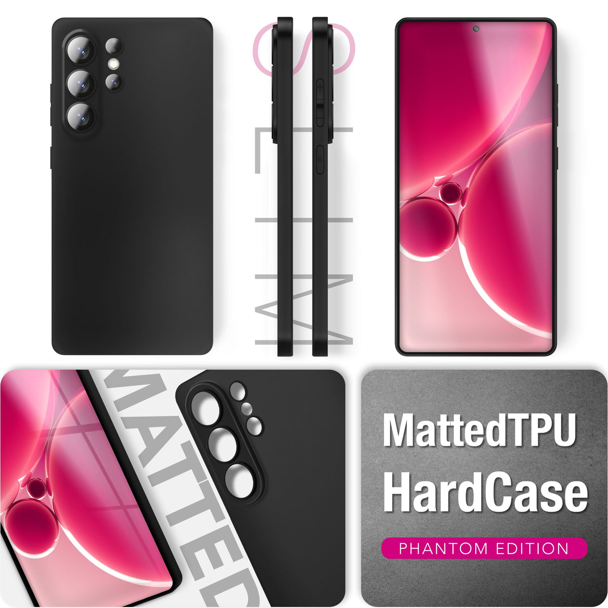 NALIA Ultra Slim Hardcase für Samsung Galaxy S26 Ultra – Matt & 0.3mm Dünn – PHANTOM (Dünnes Cover & Kamera-Vollschutz) – Marke aus Berlin