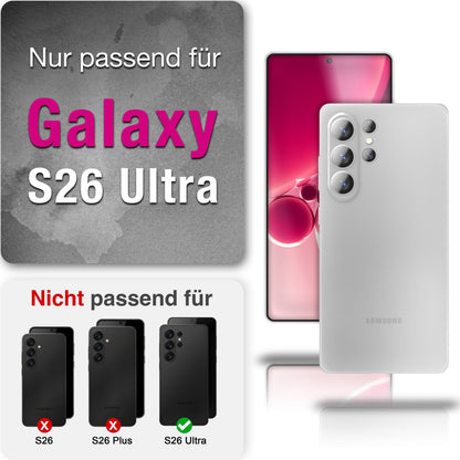 NALIA Ultra Slim Hardcase für Samsung Galaxy S26 Ultra – Matt & 0.3mm Dünn – PHANTOM (Dünnes Cover & Kamera-Vollschutz) – Marke aus Berlin