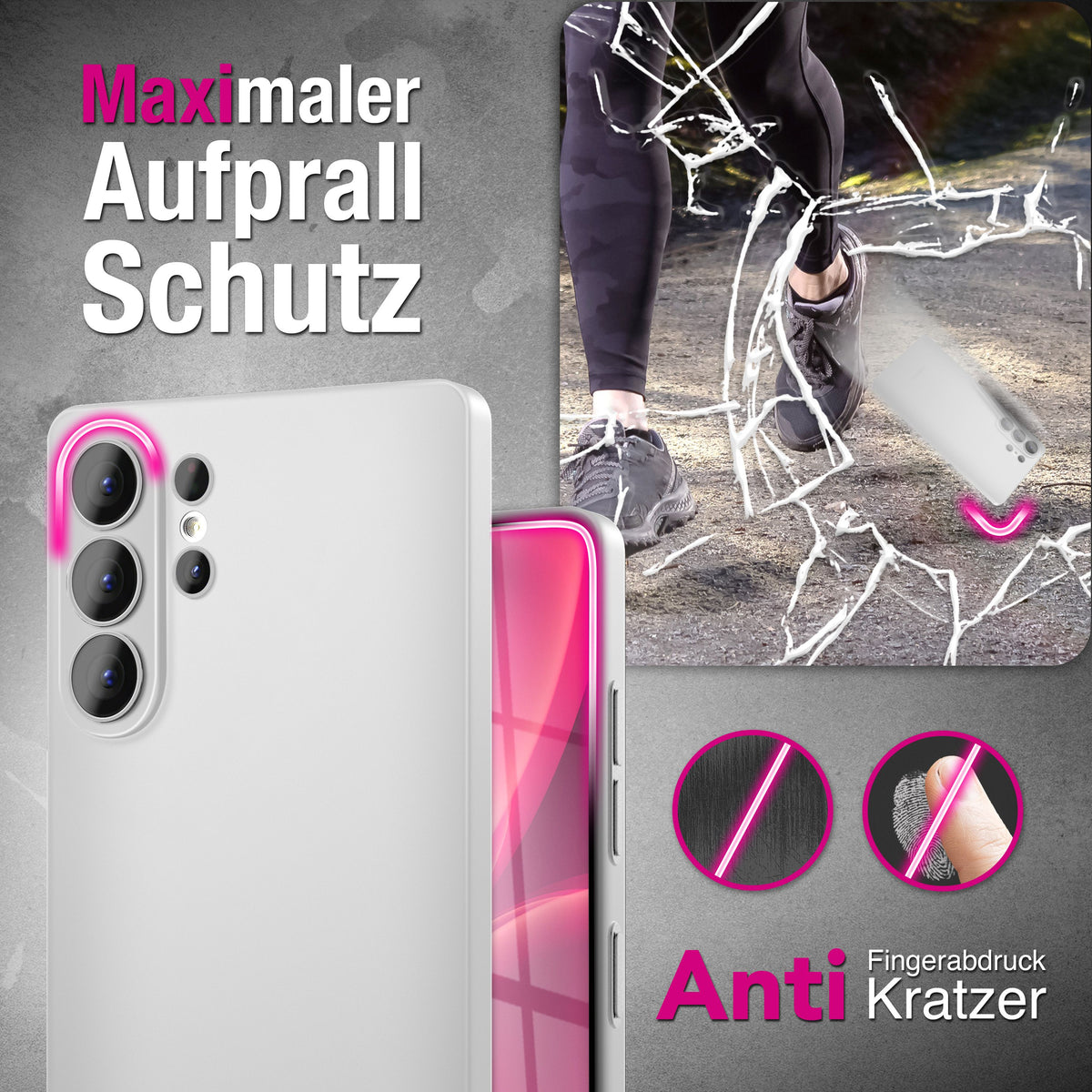 NALIA Ultra Slim Hardcase für Samsung Galaxy S26 Ultra – Matt & 0.3mm Dünn – PHANTOM (Dünnes Cover & Kamera-Vollschutz) – Marke aus Berlin