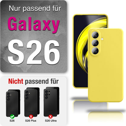 NALIA Silikonhülle für Samsung Galaxy S26 – Kameraschutz & Innenfutter – PHOENIX (Soft-Touch Case) – Marke aus Berlin