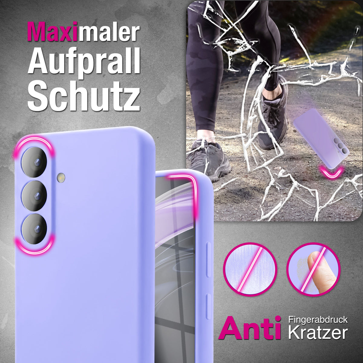 NALIA Silikonhülle für Samsung Galaxy S26 – Kameraschutz & Innenfutter – PHOENIX (Soft-Touch Case) – Marke aus Berlin