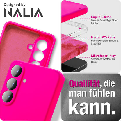 NALIA Silikonhülle für Samsung Galaxy S26 – Kameraschutz & Innenfutter – PHOENIX (Soft-Touch Case) – Marke aus Berlin