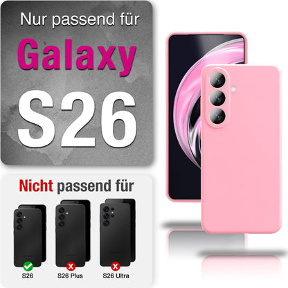 NALIA Silikonhülle für Samsung Galaxy S26 – Kameraschutz & Innenfutter – PHOENIX (Soft-Touch Case) – Marke aus Berlin