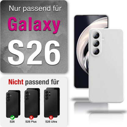 NALIA Silikonhülle für Samsung Galaxy S26 – Kameraschutz & Innenfutter – PHOENIX (Soft-Touch Case) – Marke aus Berlin