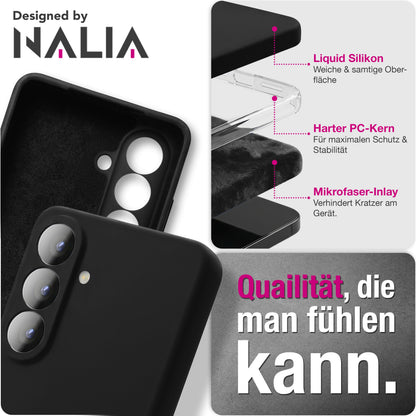 NALIA Silikonhülle für Samsung Galaxy S26 – Kameraschutz & Innenfutter – PHOENIX (Soft-Touch Case) – Marke aus Berlin