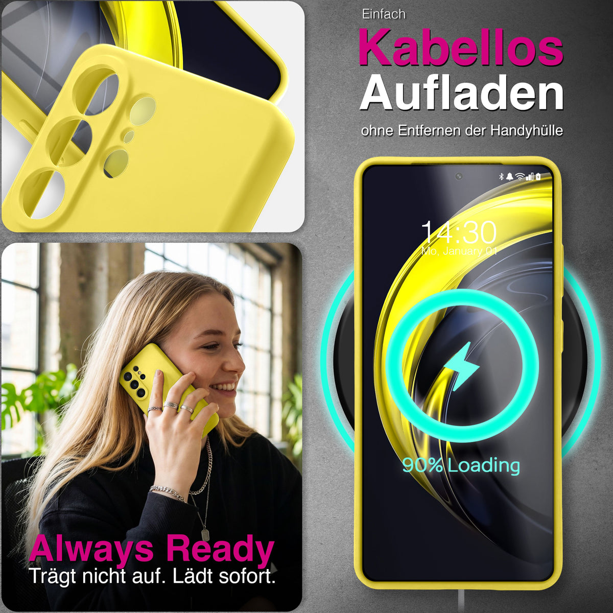 NALIA Silikonhülle für Samsung Galaxy S26 Ultra – Kameraschutz & Innenfutter – PHOENIX (Soft-Touch Case) – Marke aus Berlin