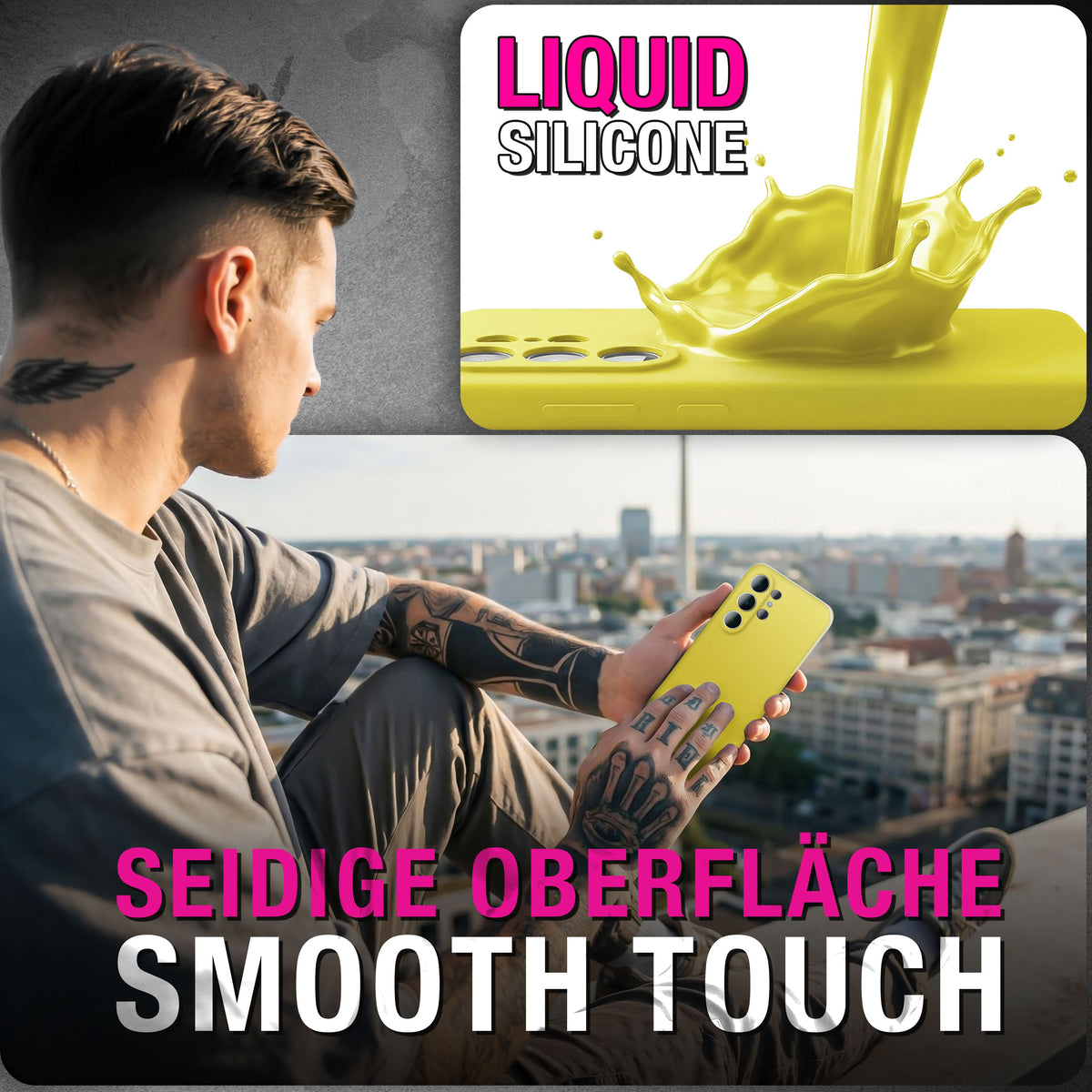 NALIA Silikonhülle für Samsung Galaxy S26 Ultra – Kameraschutz & Innenfutter – PHOENIX (Soft-Touch Case) – Marke aus Berlin