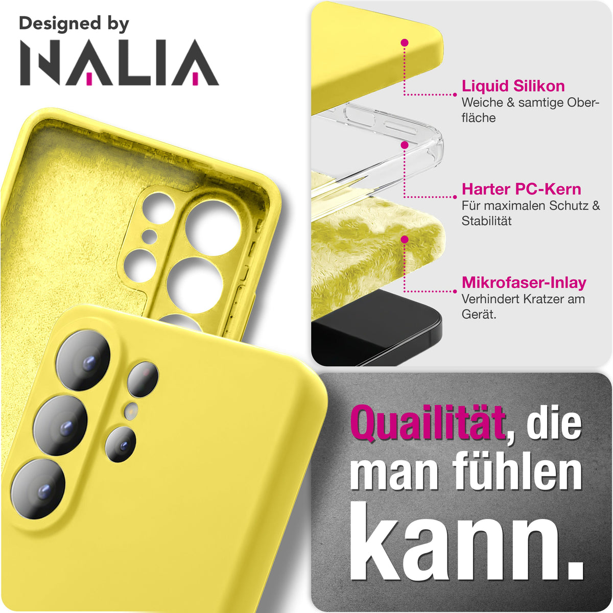 NALIA Silikonhülle für Samsung Galaxy S26 Ultra – Kameraschutz & Innenfutter – PHOENIX (Soft-Touch Case) – Marke aus Berlin